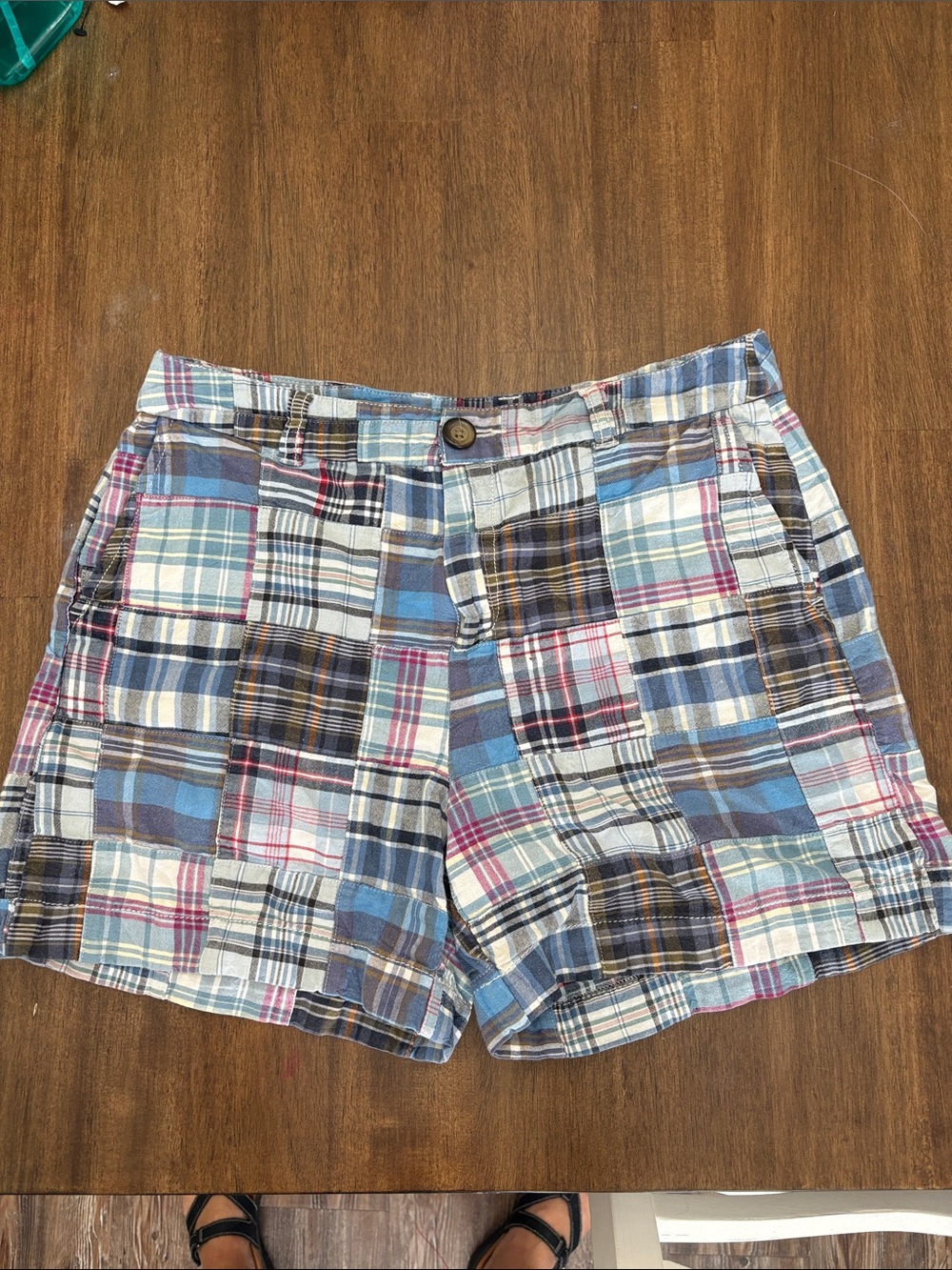 Merona Blue Multi Patchwork Plaid Shorts